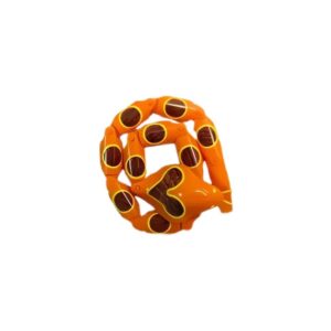 Brinquedo Cobra Maluca Laranja 45cm 1 unidade Rizzo