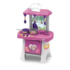 Brinquedo Cozinha Infantil Pop Casinha Flor Com Pia Fogão Forno e