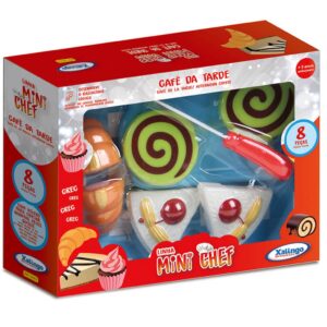 Brinquedo de Alimentos Mini Chef 8 Peças Café da Tarde Com Acessórios