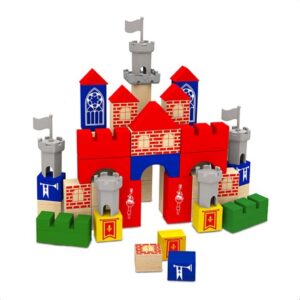 Brinquedo de Montar Brincando de Engenheiro Castelo Medieval 80 Peças