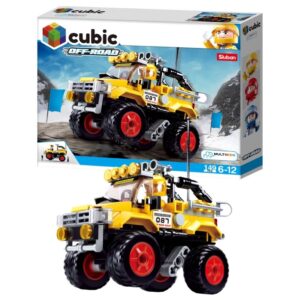 Brinquedo De Montar Carro Amarelo Cubic Adventure Off-Road 149 Peças — Games e Brinquedos