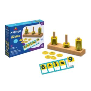 Brinquedo Educativo Brincando de Matemática Braille 6 Peças Xalingo