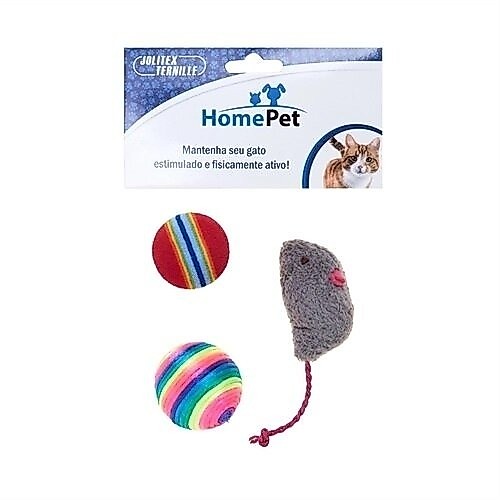 Brinquedo Gato Ratinho Com 2 Bolas Jolitex