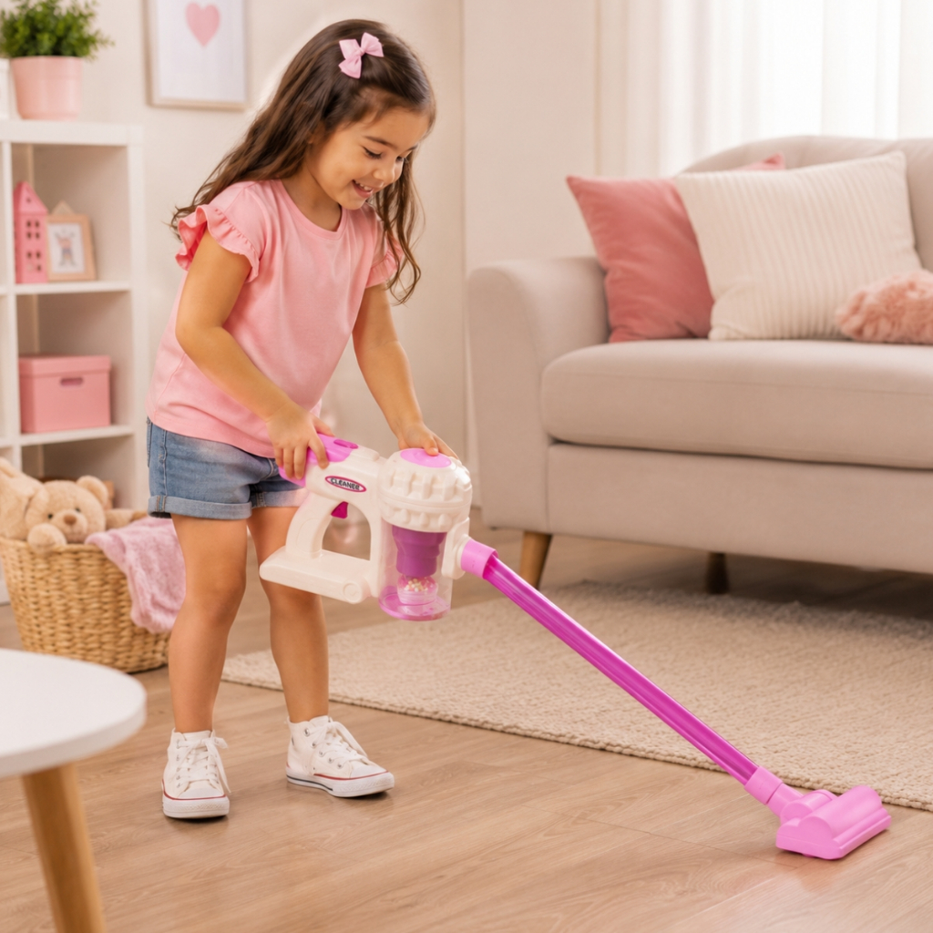 Brinquedo Infantil Aspirador de Pó Castela Limpeza Faz de Conta — Eletroportáteis