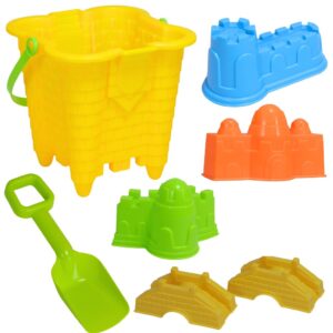 Brinquedo Infantil Baldinho de Praia C 6 Acessórios Castela