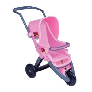 Brinquedo Infantil Carrinho de Boneca Rosa 3 Rodas SuperToys 438