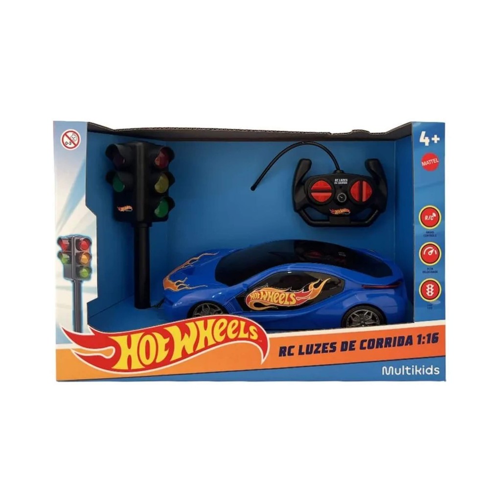 Brinquedo Infantil Carrinho de Controle Remoto Hot Wheels Azul