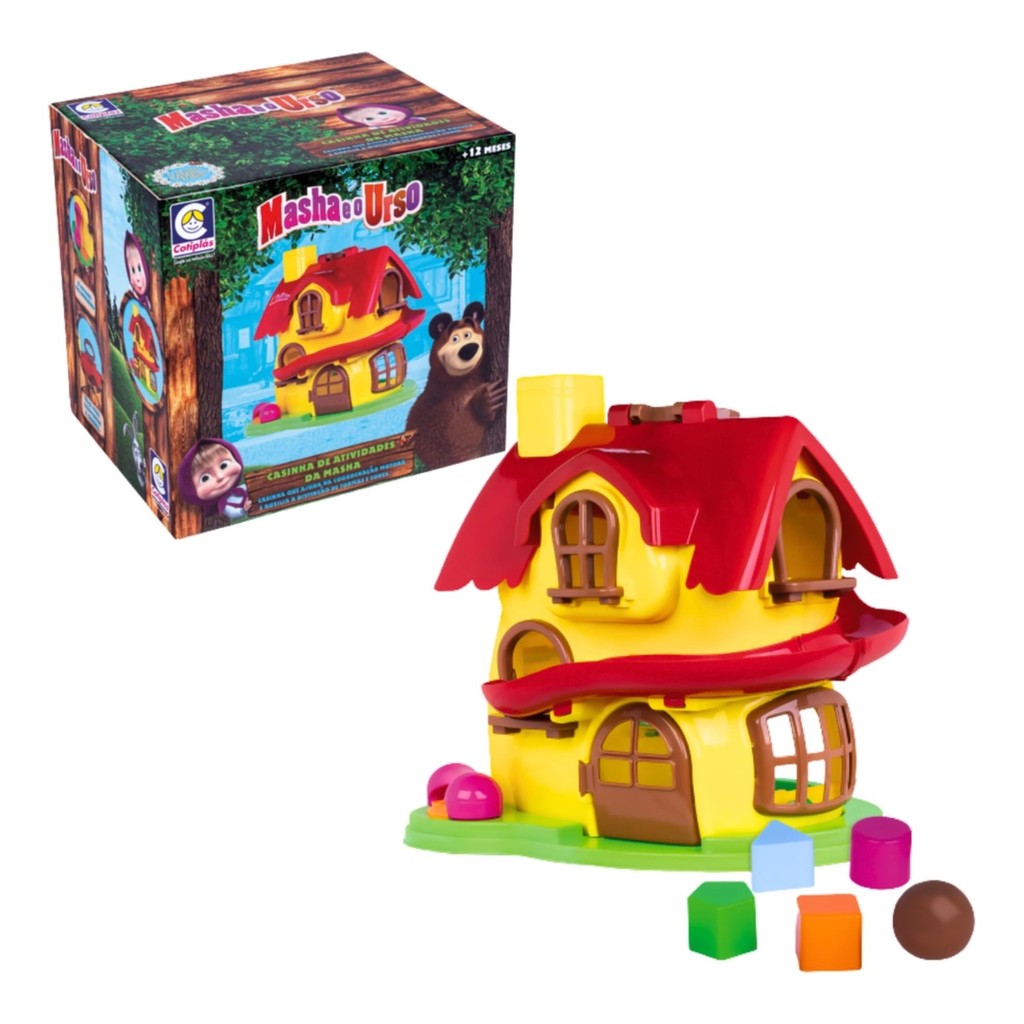 Brinquedo infantil casa da masha e urso com atividades Cotiplas 2401 — Games e Brinquedos