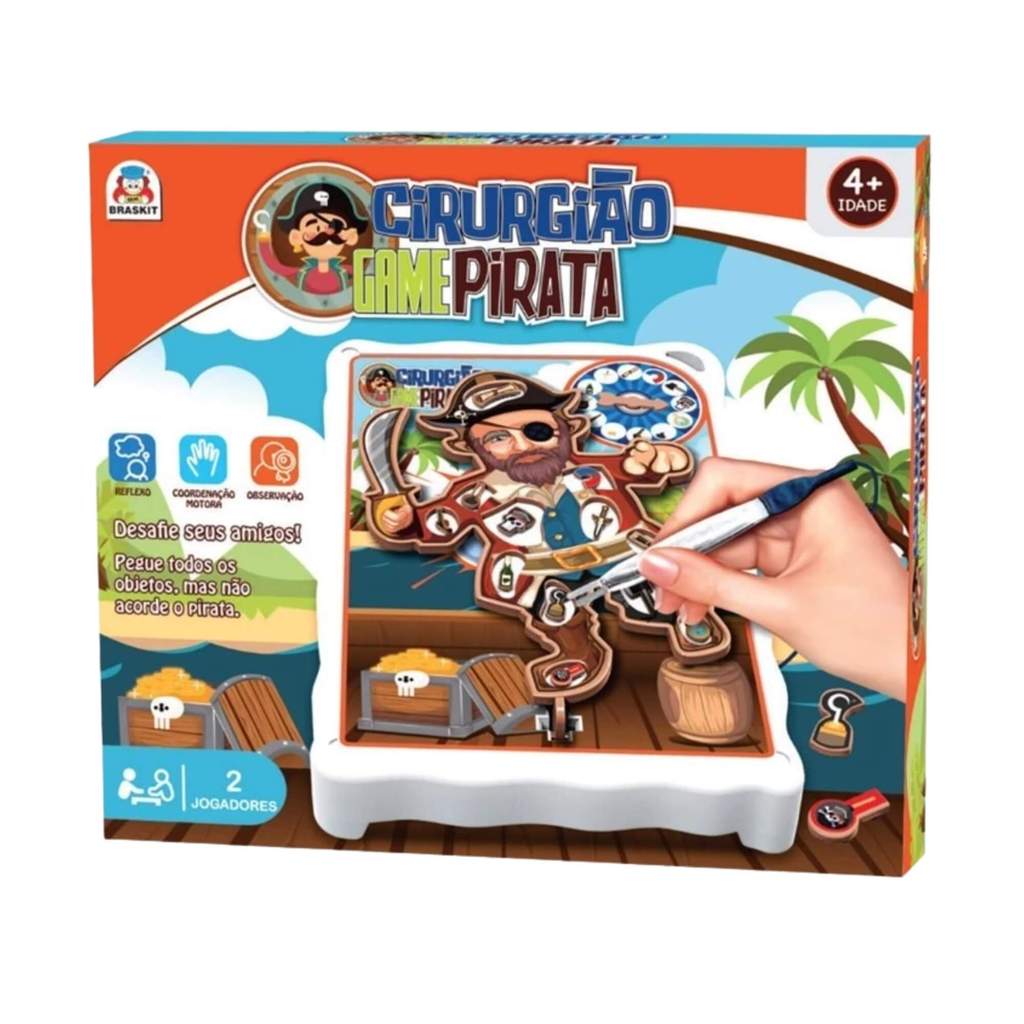 Brinquedo Infantil Cirurgião Game Pirata Braskit 1204