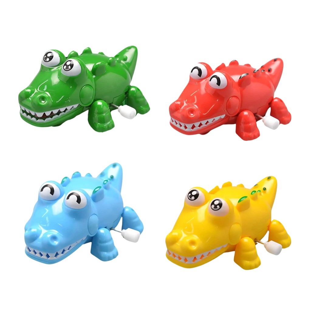 Brinquedo Infantil Crocodilo a Corda Sortido e Unitário Coloria