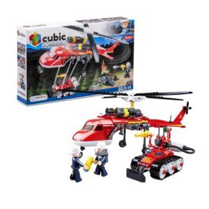Brinquedo Infantil Cubic Helicóptero Bombeiros Combate ao Incêndio