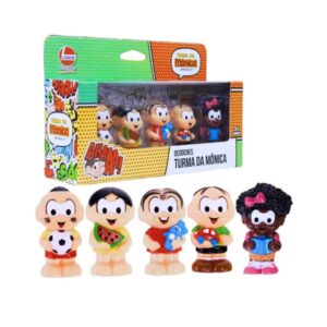 Brinquedo Infantil Dedoches Turma da Mônica Kit com 5 Líder 3767