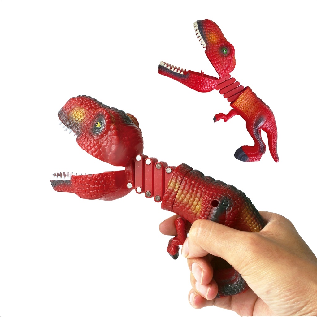 Brinquedo Infantil Dino Pegador Alcança Até 23 cm Cor Vermelho Fenix