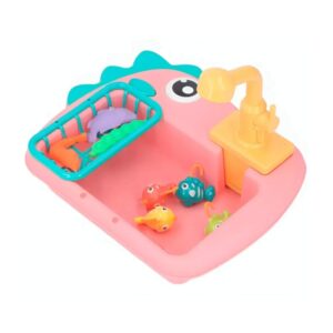 Brinquedo Infantil Dino Pia e Pesca Rosa com Acessórios Fenix 3+ anos