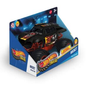 Brinquedo Infantil Hot Wheels Monster Truck Rocket 1:24 c Luz e Som