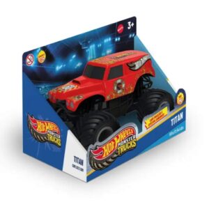 Brinquedo Infantil Hot Wheels Monster Truck Titan 1:24 c Luz e Som