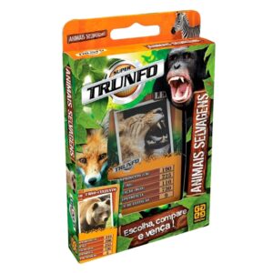 Brinquedo Infantil Jogo de Cartas Super Trunfo Animais Selvagens Grow