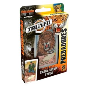 Brinquedo Infantil Jogo de Cartas Super Trunfo Predadores Grow 01629