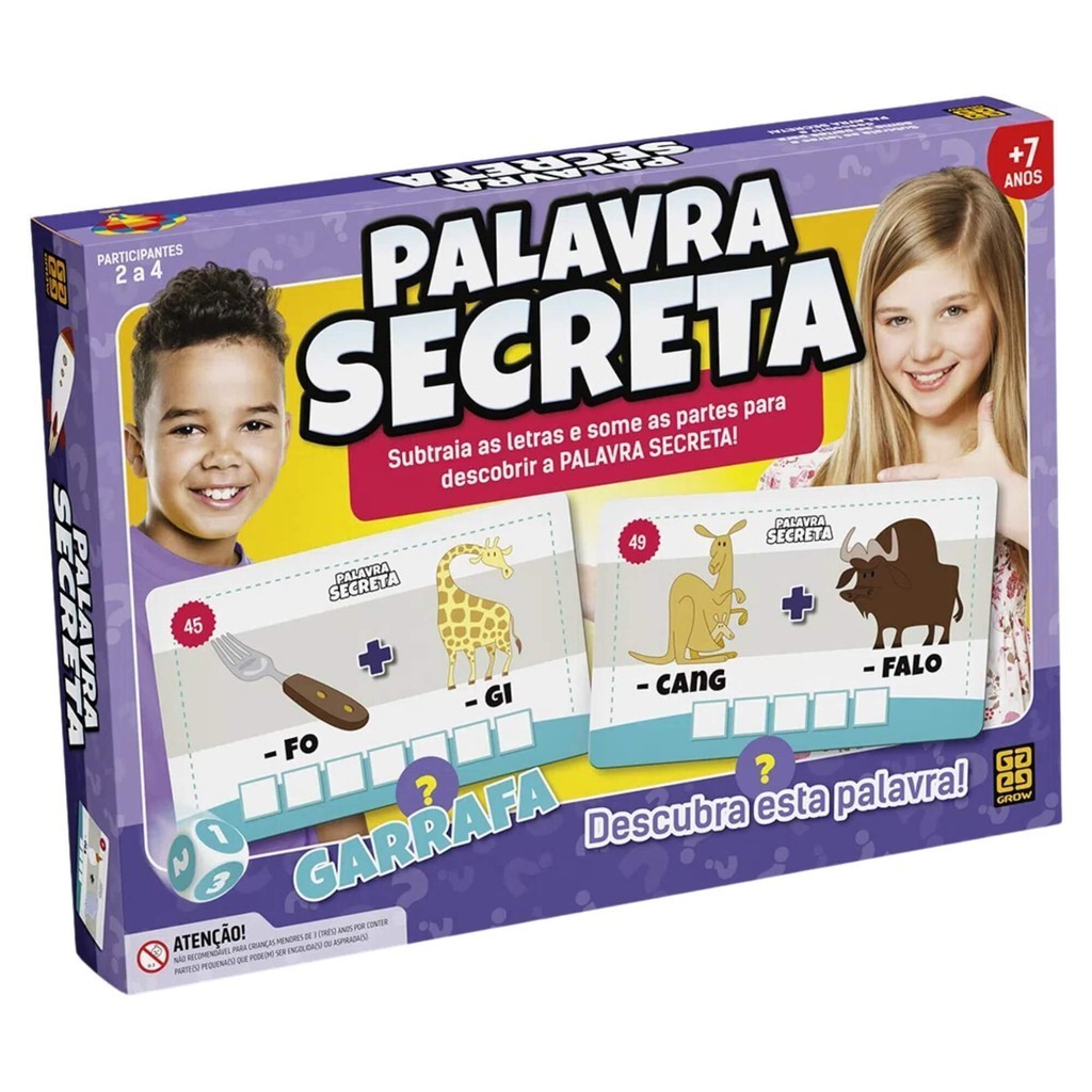 Brinquedo Infantil Jogo Palavra Secreta Grow 01800