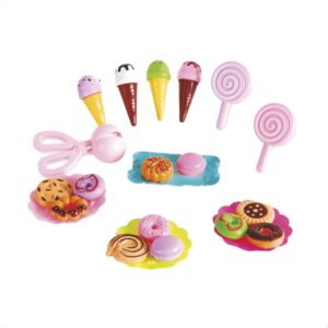 Brinquedo Infantil Kit Doces Boutique 22 Peças Comidinhas Pratinhos