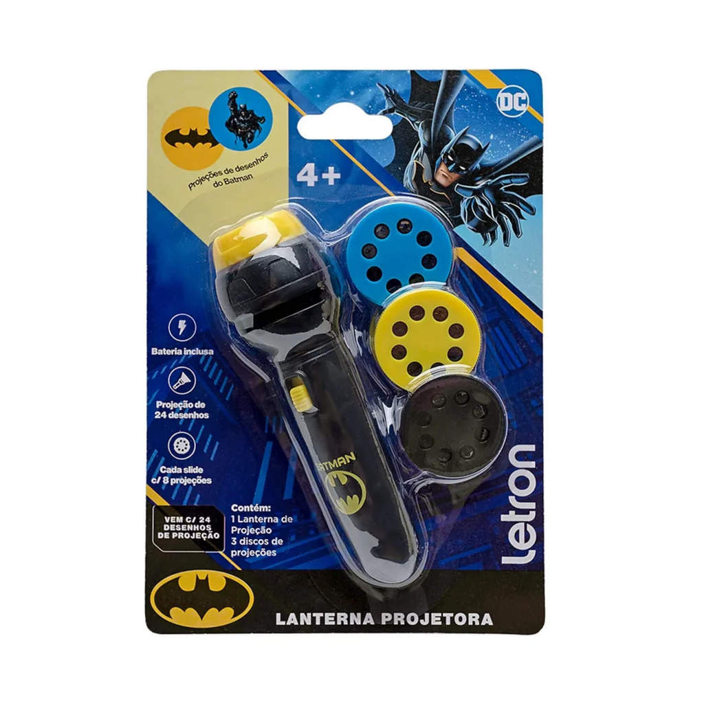 Brinquedo Infantil Lanterna Projetora Batman c 3 Slides Letron — TV e Vídeo