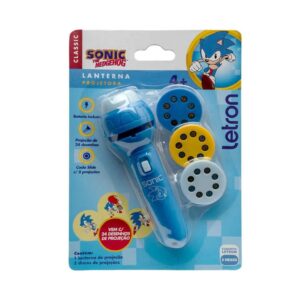 Brinquedo Infantil Lanterna Projetora Sonic Slides Letron Leo&Leo