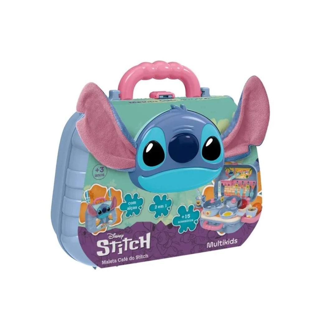 Brinquedo Infantil Maleta Stitch de Café da Manhã Multikids