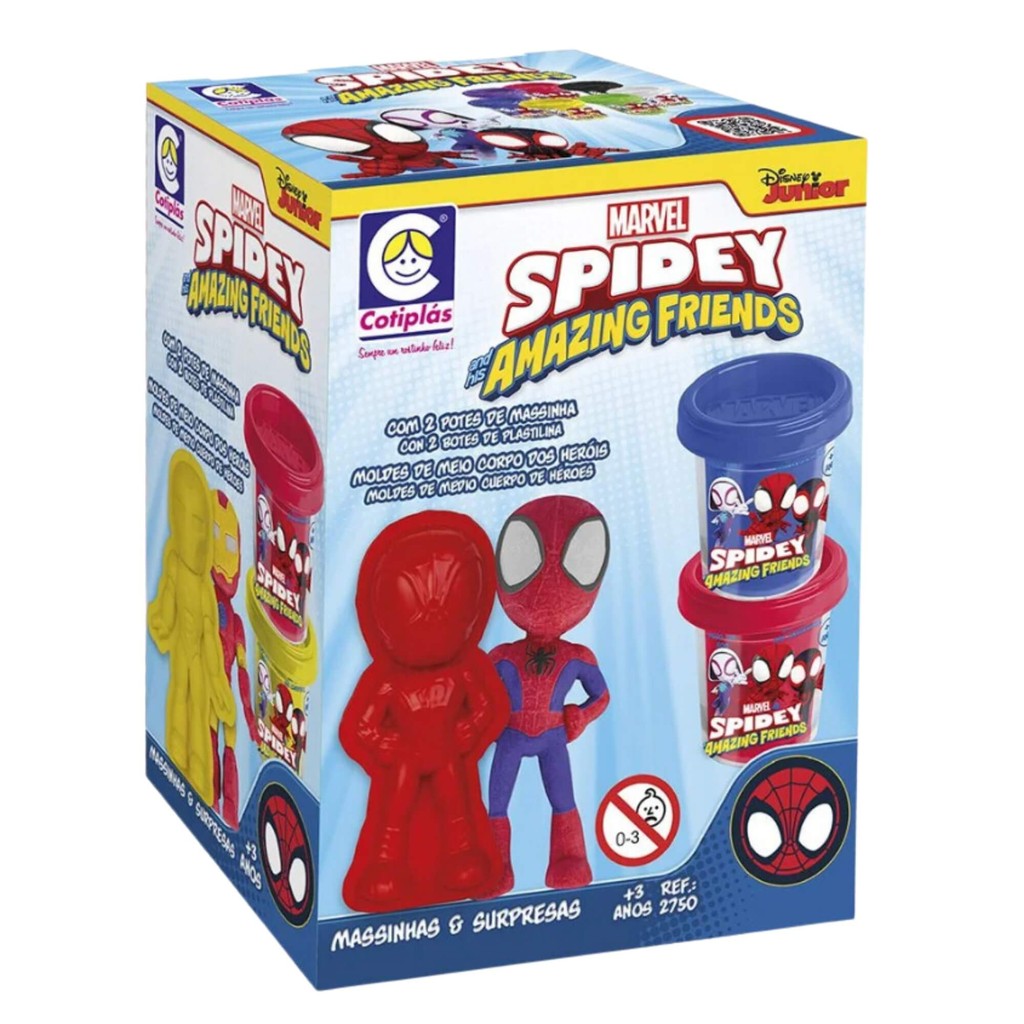 Brinquedo Infantil Massinha Spidey Amigos Marvel Sortido e Unitário — Games e Brinquedos