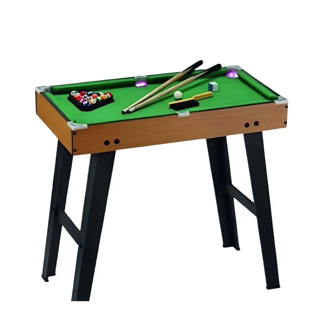 Brinquedo Infantil Mesa de Sinuca Master em Madeira com Led Zippy