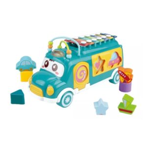 Brinquedo Infantil Ônibus Musical Verde com Xilifone Fenix Educativo