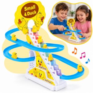 Brinquedo Infantil Pista Patinho Musical Escorrega Com Música