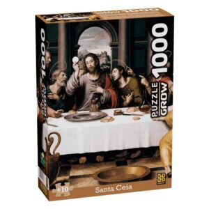 Brinquedo Infantil Quebra-Cabeça Puzzle Santa Ceia 1000 Peças Grow