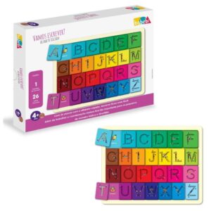 Brinquedo Infantil Vamos Escrever Alfabeto Vazado Babebi 7021