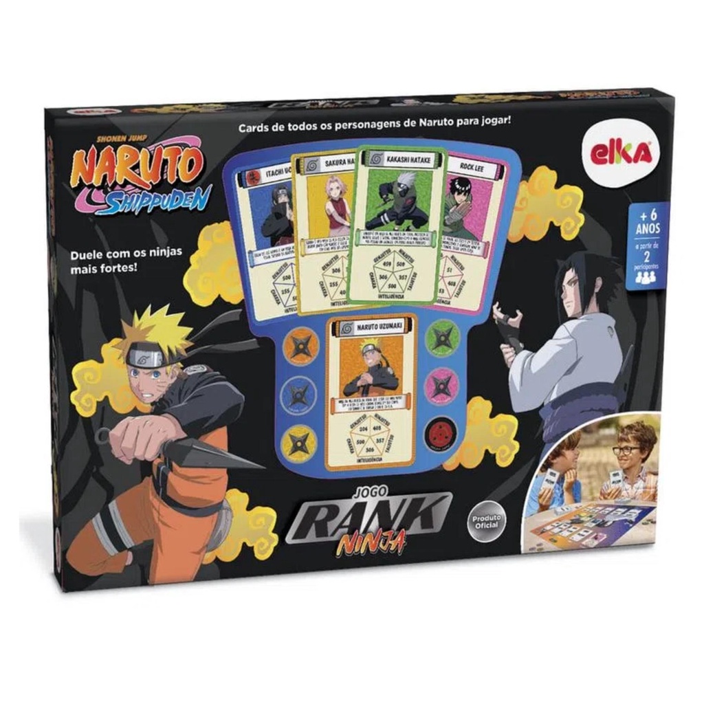 Brinquedo Jogo De Tabuleiro Infantil Rank Ninja Naruto Shippuden com — Brinquedos