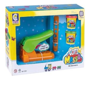 Brinquedo Kit Extrusora com 2 Potes de Massinha Atóxica Recomendado