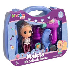 Brinquedo Maleta Kit Salão de Beleza Workshop Jr para Crianças a