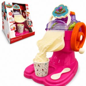 Brinquedo Máquina de Sorvete Rosa Forma Picolé Suco Castela