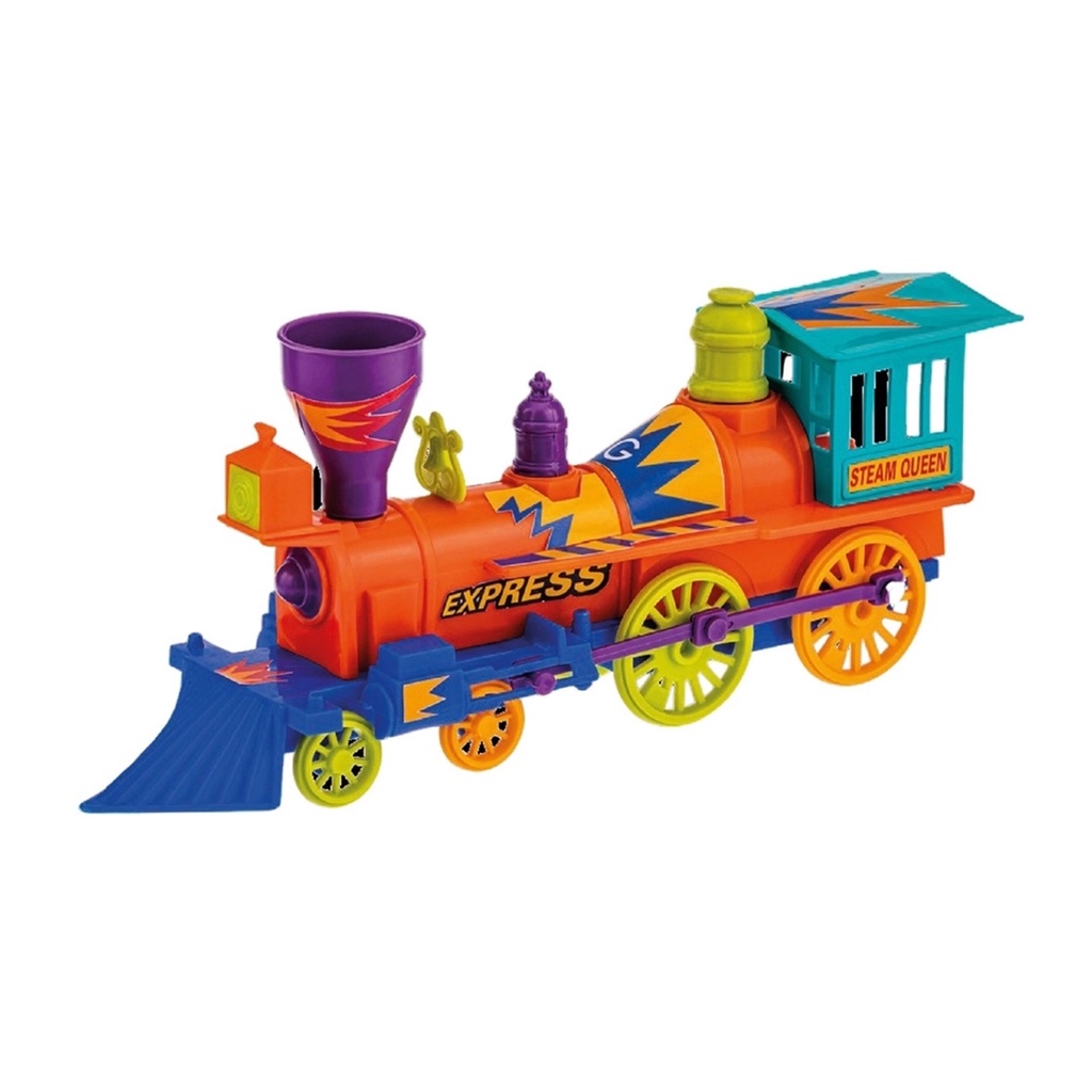 Brinquedo Maquinas Locomotiva 32 cm Com Adesivos para Decoração