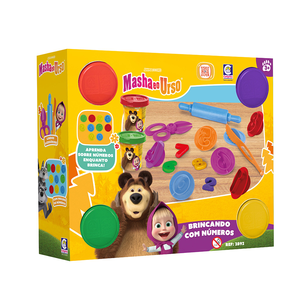 Brinquedo Masha e o Urso Brincando Com Números