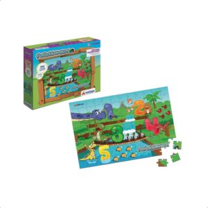 Brinquedo Quebra-Cabeça Fofossauros 100 peças 36×24 cm Cena Cartão