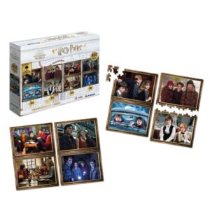 Brinquedo Quebra-Cabeça Puzzle Harry Potter 4X100 Peças Wizarding