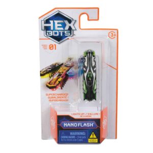 Brinquedo Sensorial Nano Flash Preto e Verde Hexbots