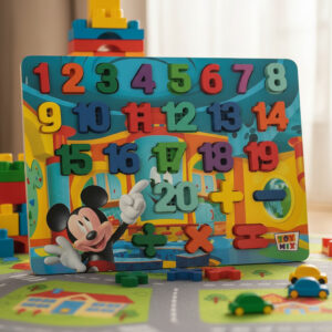 Brinquedo Tabuleiro Educativo Pedagógico Disney Mickey e Minnie