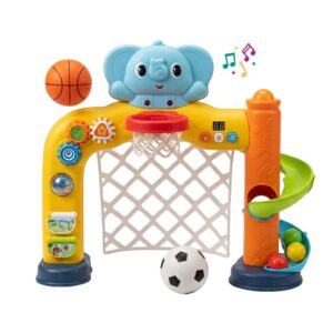 Brinquedo Trave De Futebol Infantil Interativa Musical Basquete Torre