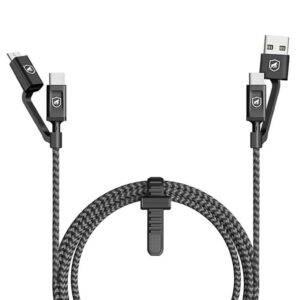 Cabo Carregador Rápido 4 Em 1 Defender 33w Tipo C Com Adaptadores