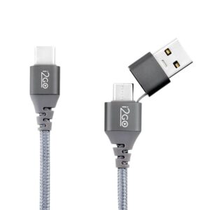 Cabo Carregador Usb-C para i2GO 2m 3A 60W com Adaptador Carregamento