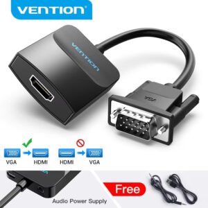 Cabo Conversor Vention Vga para Hdmi 1080p Adaptador Analógico AV