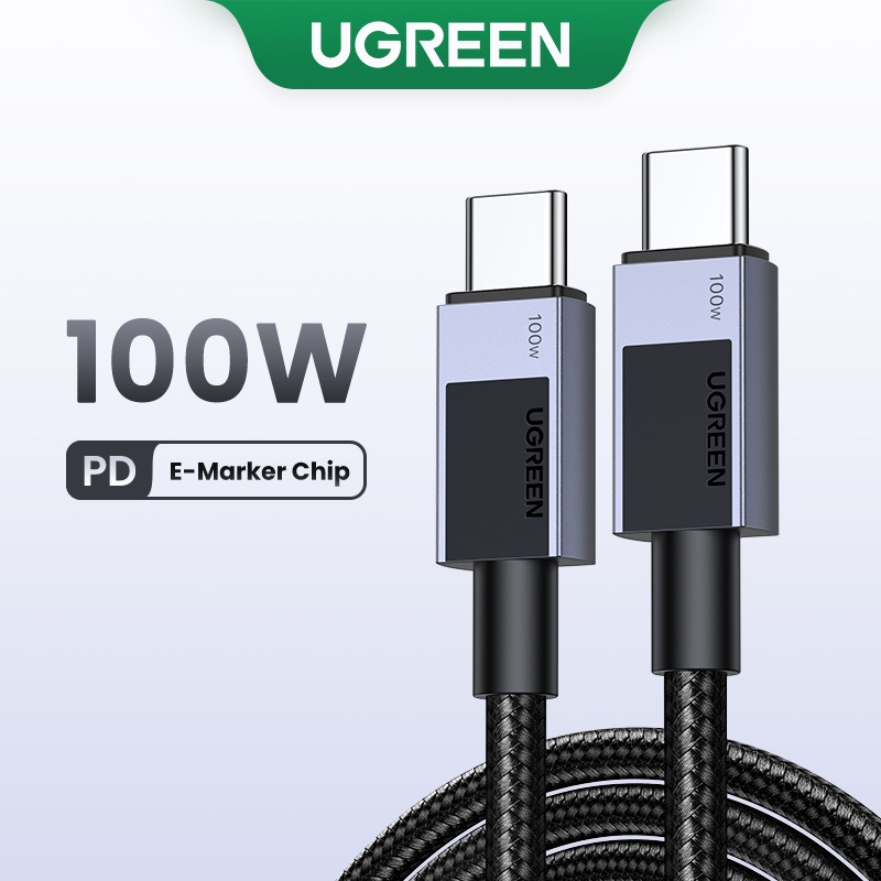 Cabo De Carregamento Rápido Ugreen PD 100W Tipo C Dados USB 3.0 Para