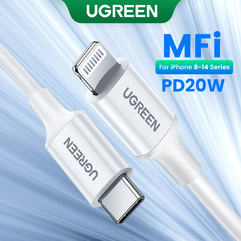 Cabo De Carregamento Ugreen 20W PD 3A USB C Para O iPhone 14 13 Pro