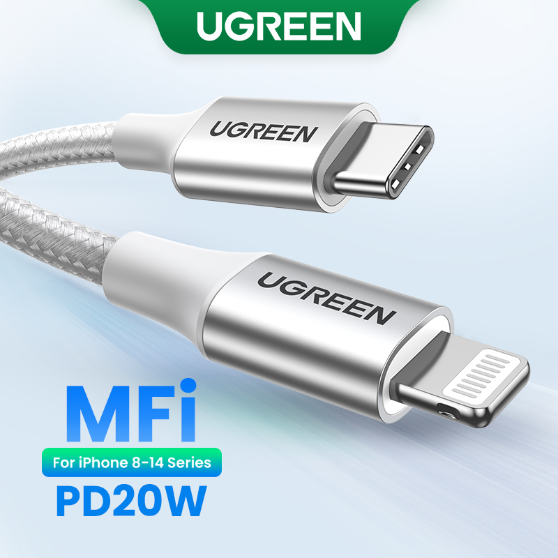 Cabo De Carregamento Ugreen MFi 20W USB Tipo C Para O iPhone 14 Pro